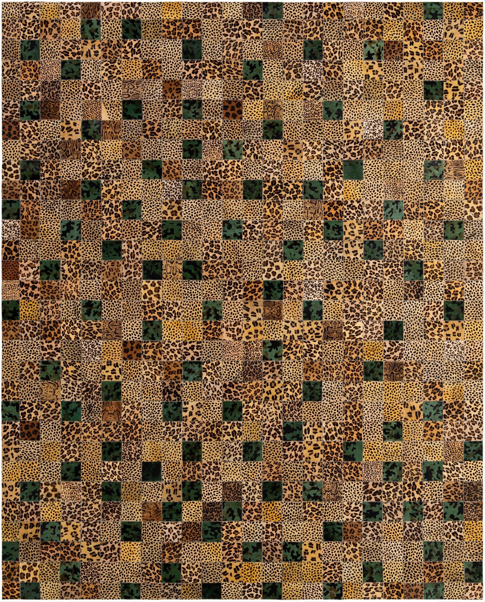  8' x 9' 10 Cowhide - Patchwork Rug