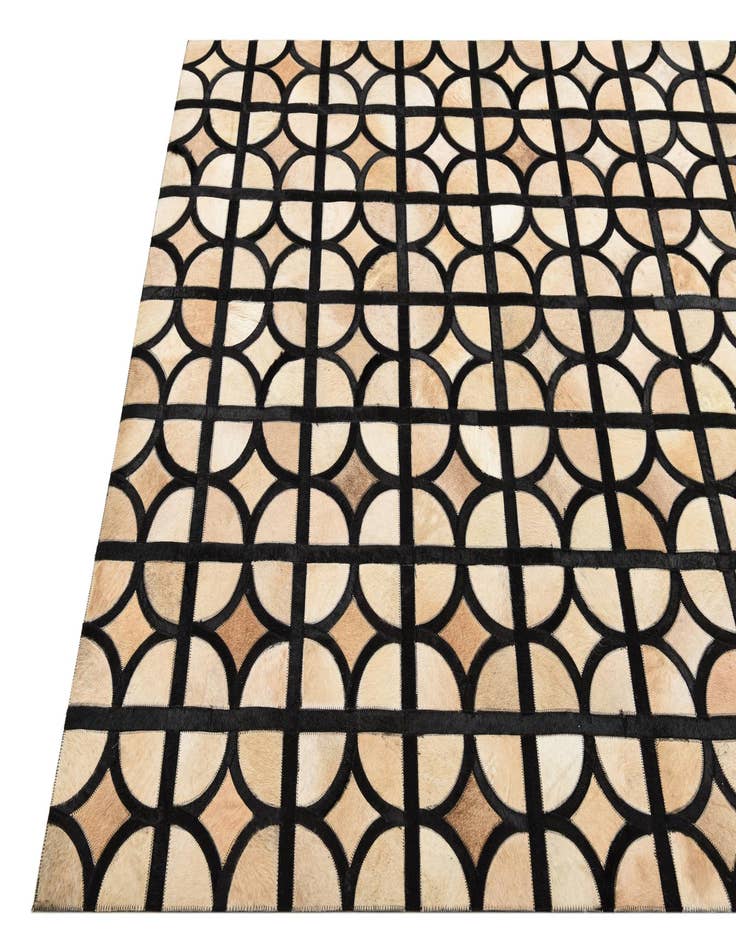Detail image of  5' x 7' 10 Cowhide Leather Rug