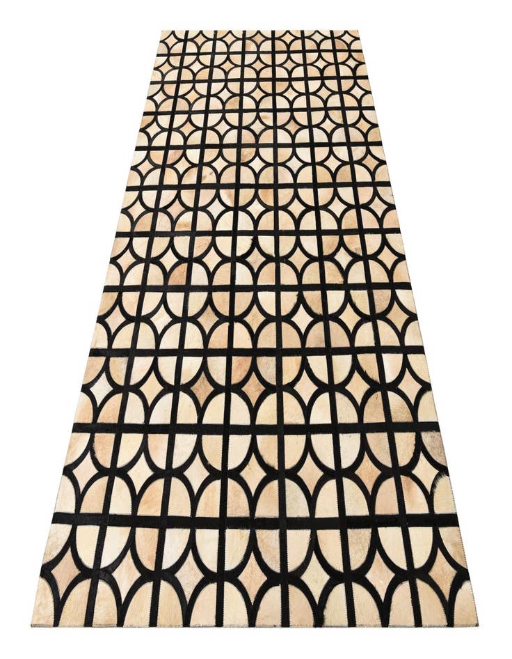 Detail image of  5' x 7' 10 Cowhide Leather Rug