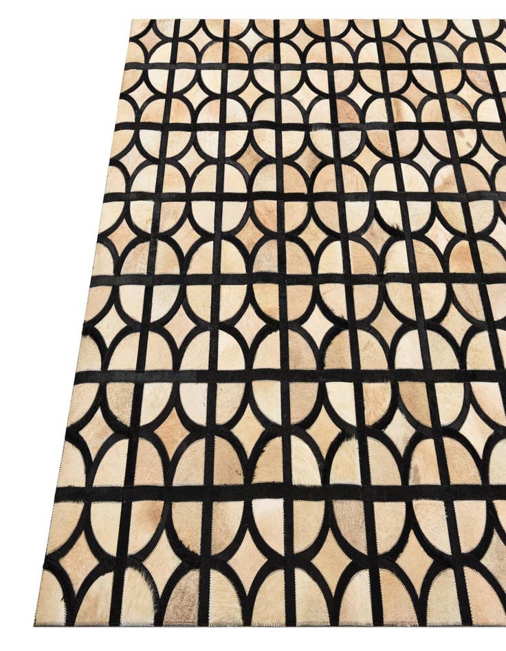 Detail image of  5' x 7' 10 Cowhide Leather Rug