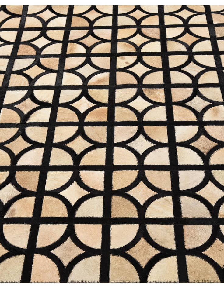 Detail image of  5' x 7' 10 Cowhide Leather Rug