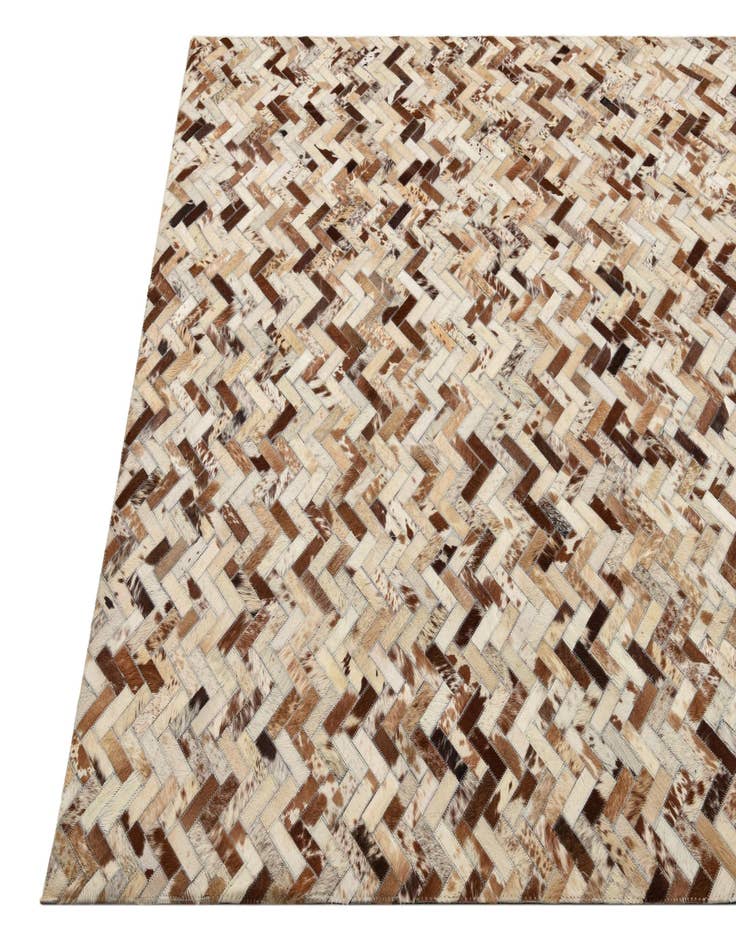 Detail image of  5' 2 x 8' Cowhide Leather Rug