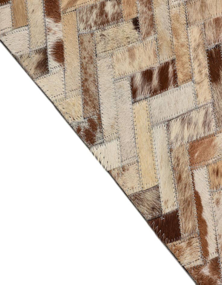 Detail image of  5' 2 x 8' Cowhide Leather Rug