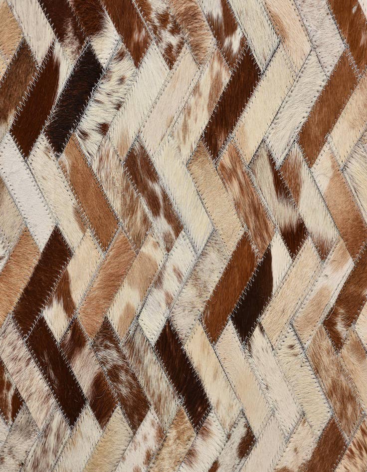 Detail image of  5' 2 x 8' Cowhide Leather Rug