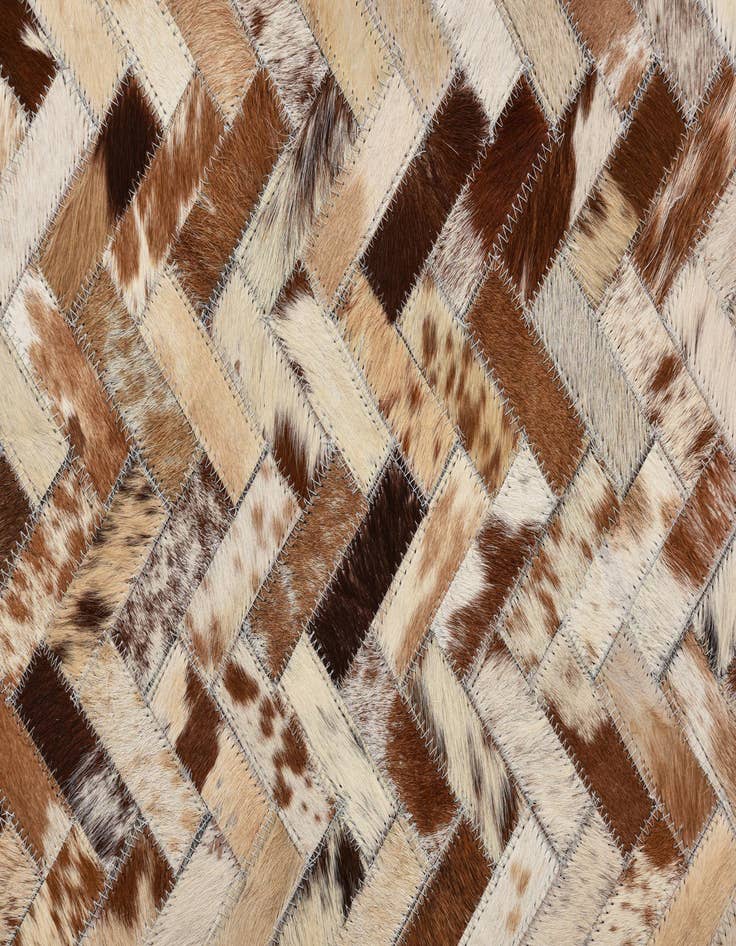 Detail image of  5' 2 x 8' Cowhide Leather Rug