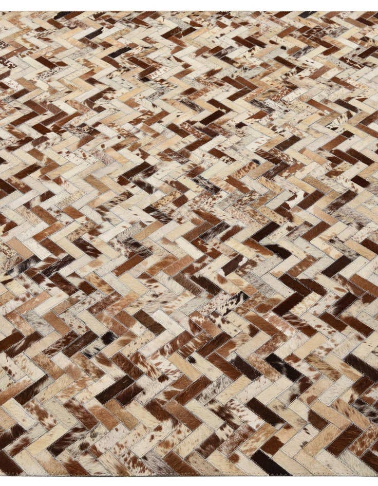 Detail image of  5' 2 x 8' Cowhide Leather Rug