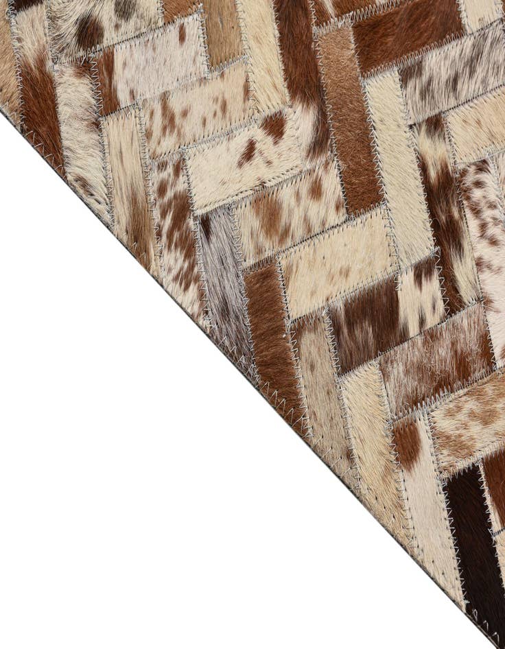 Detail image of  5' 2 x 8' Cowhide Leather Rug