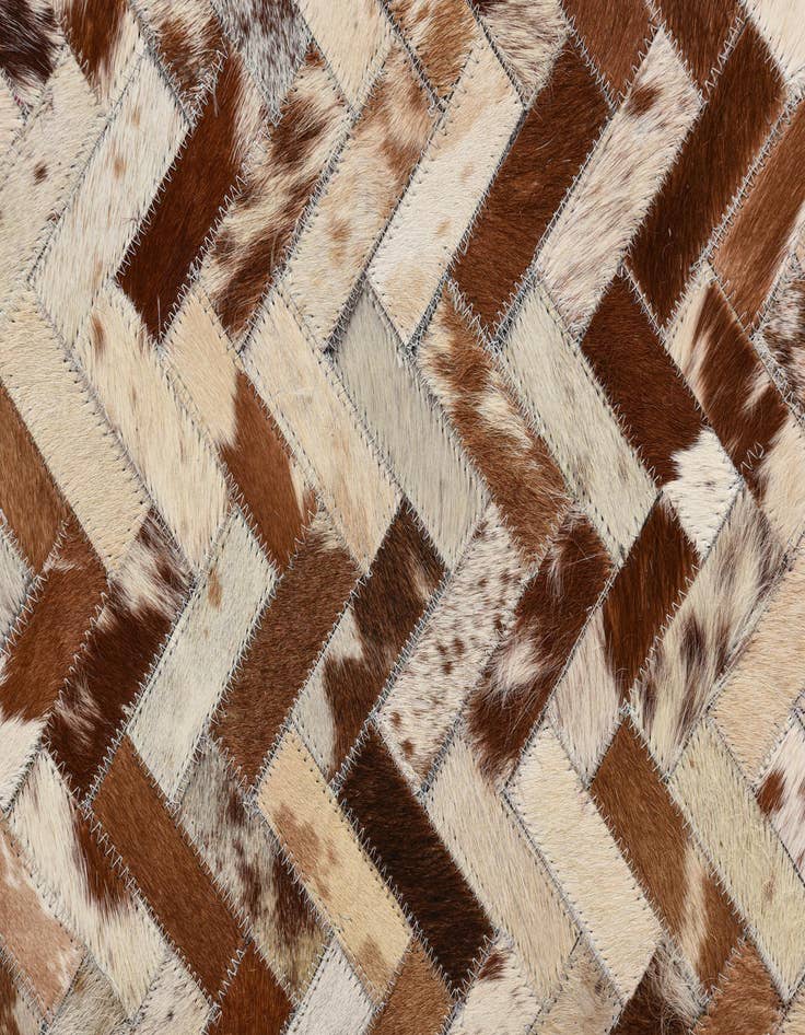 Detail image of  5' 2 x 8' Cowhide Leather Rug