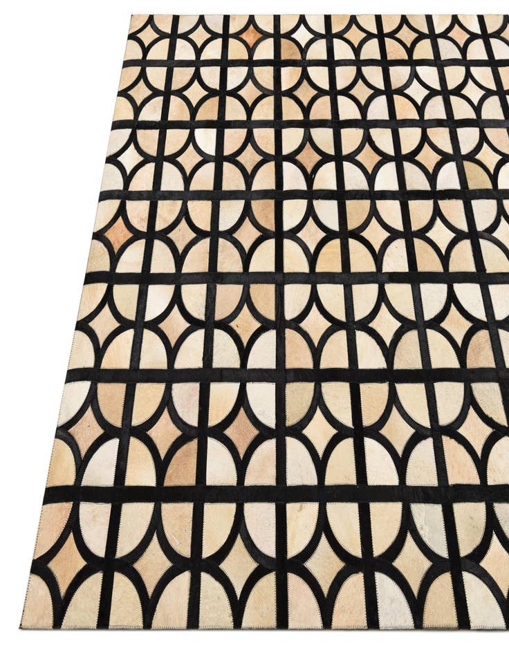 Detail image of  5' x 7' 10 Cowhide Leather Rug