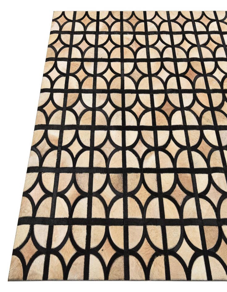 Detail image of  5' x 7' 10 Cowhide Leather Rug