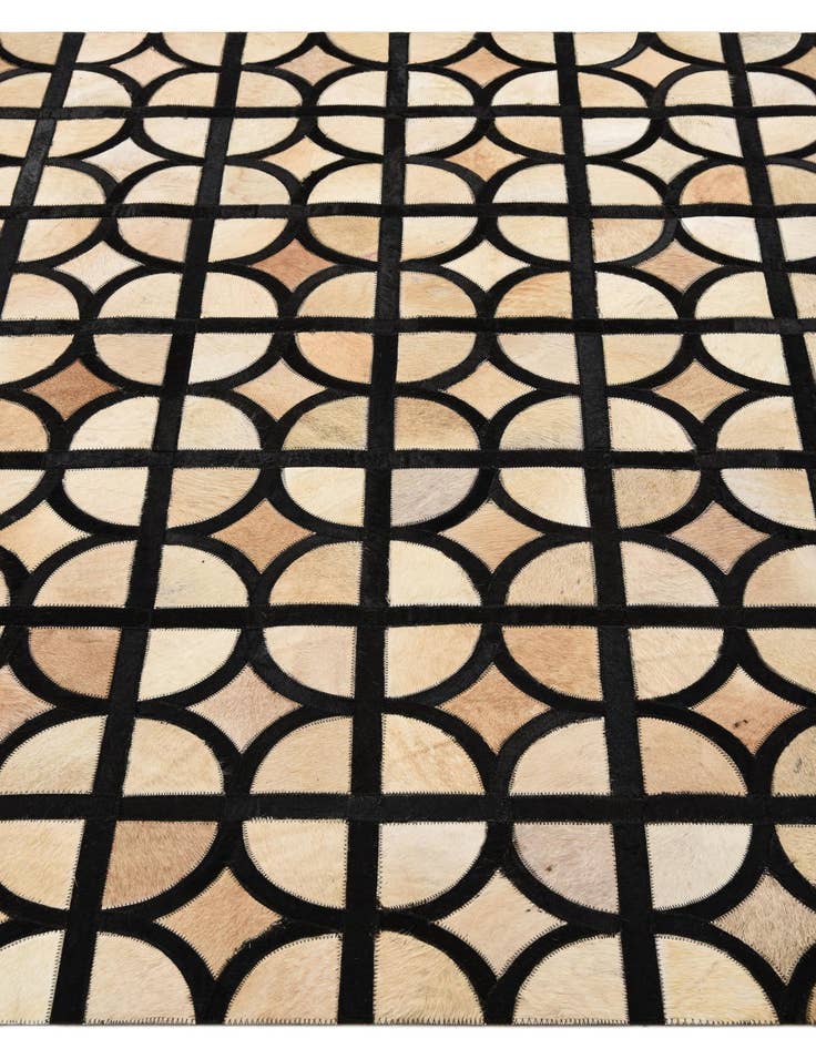 Detail image of  5' x 7' 10 Cowhide Leather Rug