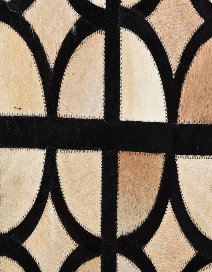 Detail image of  5' 1 x 8' Cowhide Leather Rug