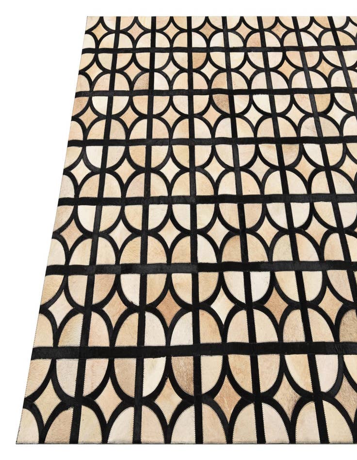 Detail image of  5' x 7' 10 Cowhide Leather Rug