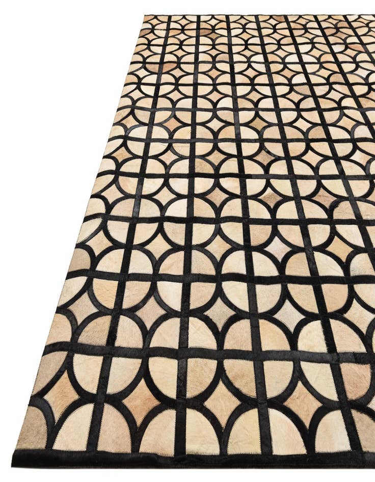 Detail image of  8' 1 x 10' Cowhide Leather Rug