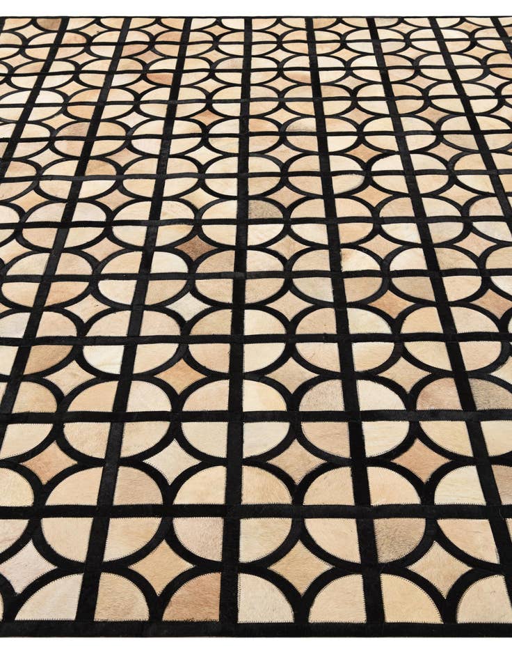 Detail image of  8' 1 x 10' Cowhide Leather Rug