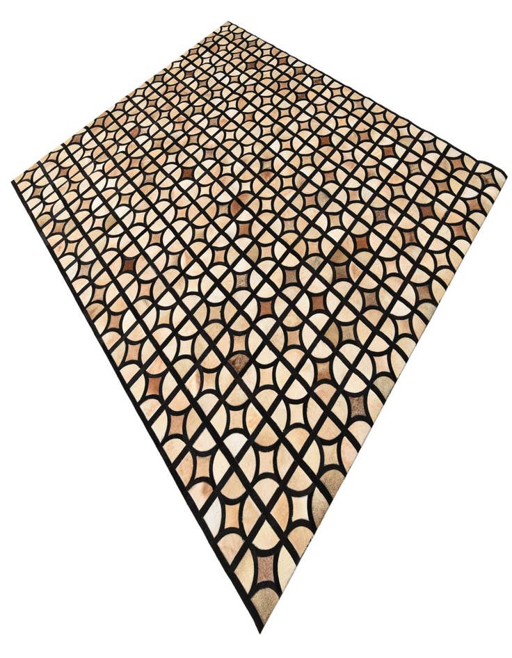 Detail image of  8' 1 x 10' Cowhide Leather Rug