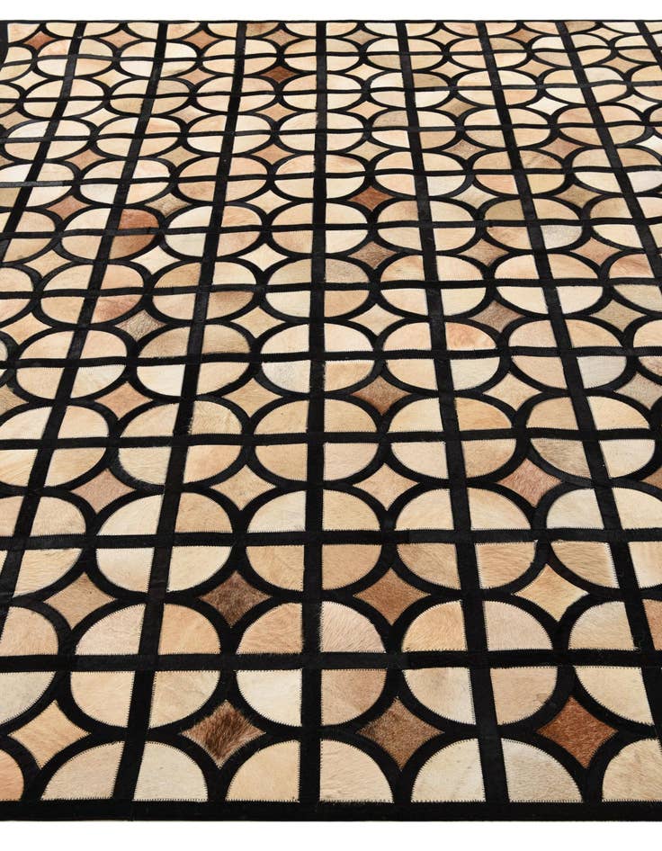 Detail image of  8' 1 x 10' Cowhide Leather Rug