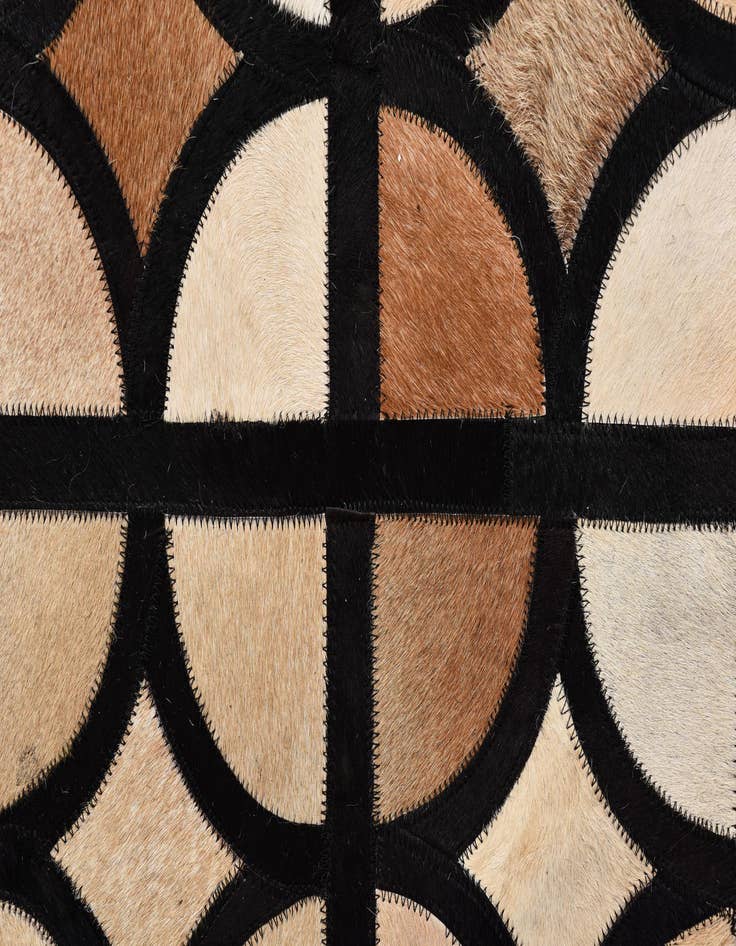 Detail image of  8' 1 x 10' Cowhide Leather Rug