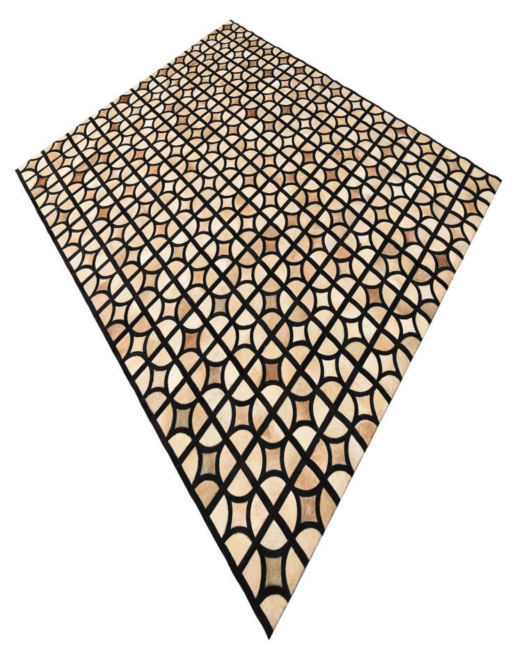 Detail image of  8' 1 x 10' Cowhide Leather Rug