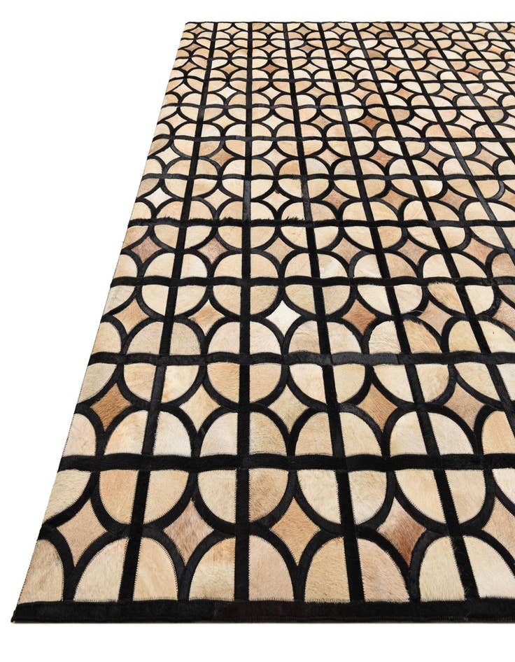 Detail image of  8' 1 x 10' Cowhide Leather Rug