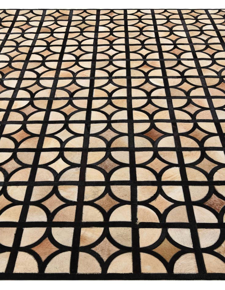 Detail image of  8' 1 x 10' Cowhide Leather Rug