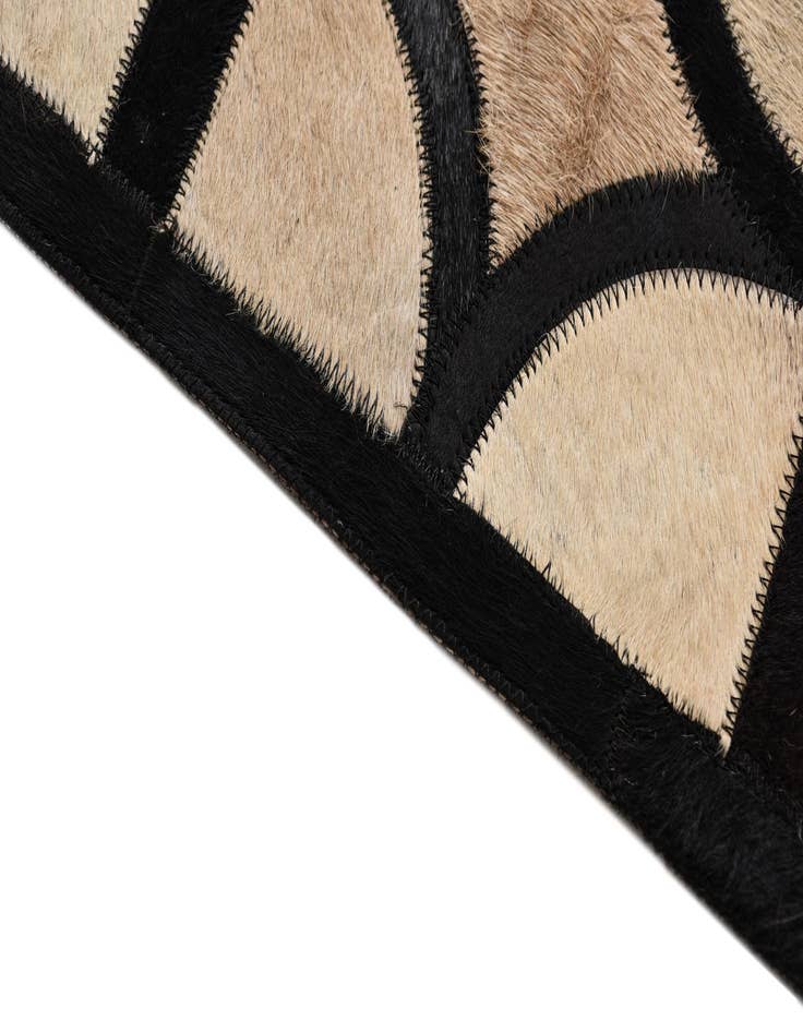 Detail image of  8' 1 x 10' Cowhide Leather Rug