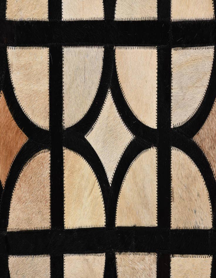 Detail image of  8' 1 x 10' Cowhide Leather Rug