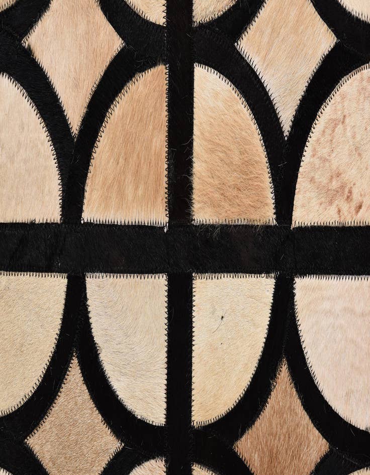 Detail image of  8' 1 x 10' Cowhide Leather Rug