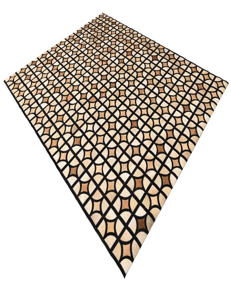 Detail image of  8' 1 x 10' Cowhide Leather Rug