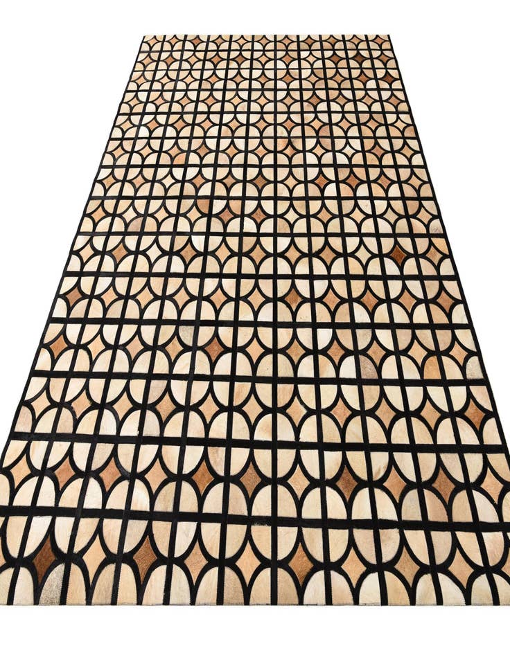 Detail image of  8' 1 x 10' Cowhide Leather Rug