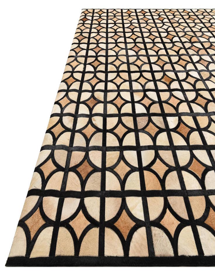 Detail image of  8' 1 x 10' Cowhide Leather Rug