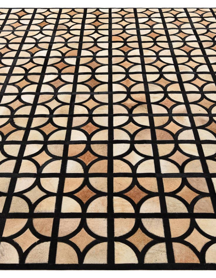 Detail image of  8' 1 x 10' Cowhide Leather Rug