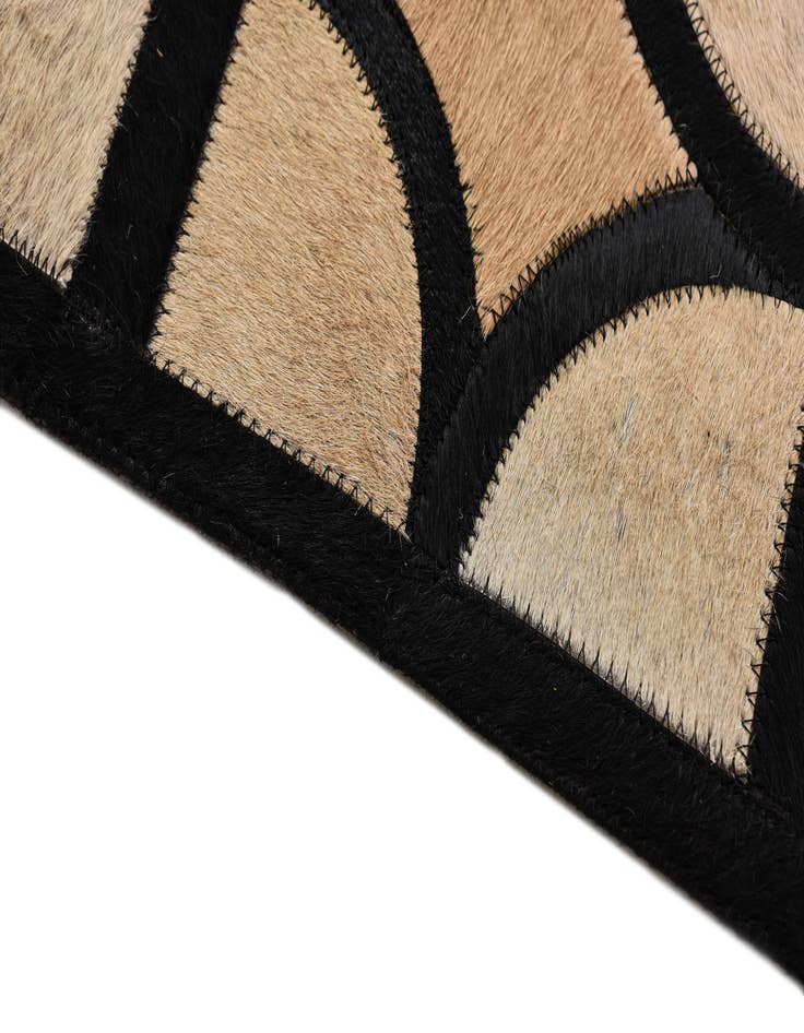 Detail image of  8' 1 x 10' Cowhide Leather Rug