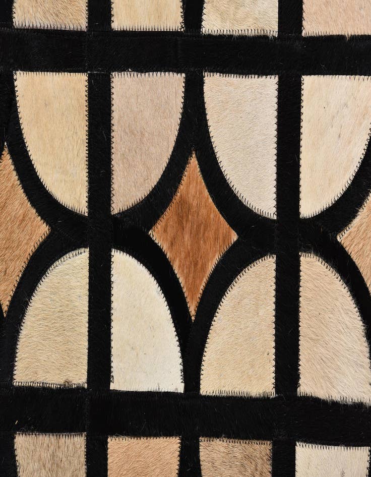 Detail image of  8' 1 x 10' Cowhide Leather Rug