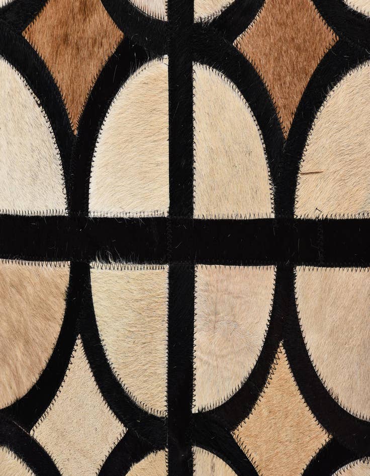 Detail image of  8' 1 x 10' Cowhide Leather Rug