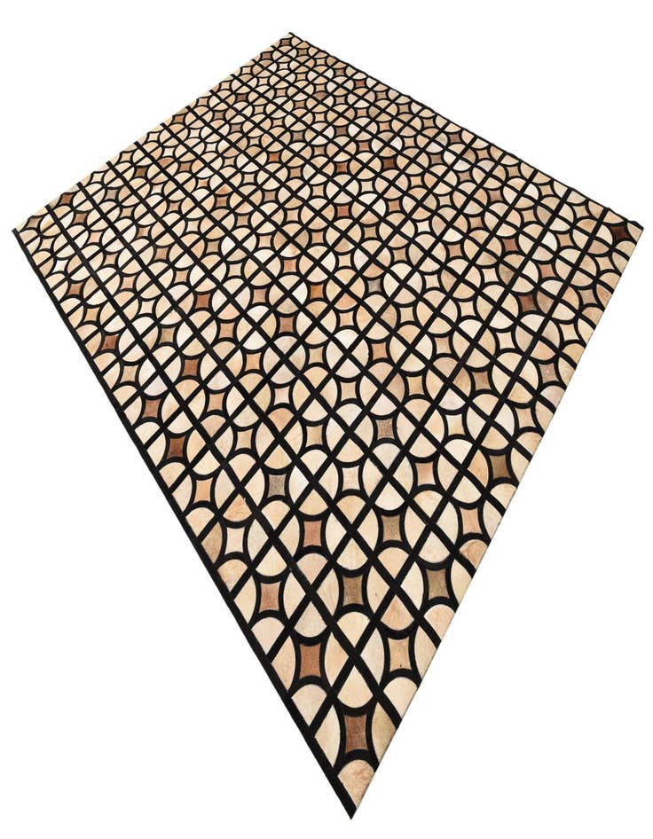 Detail image of  8' 2 x 10' Cowhide Leather Rug