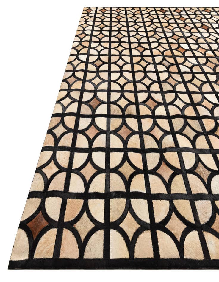 Detail image of  8' 2 x 10' Cowhide Leather Rug