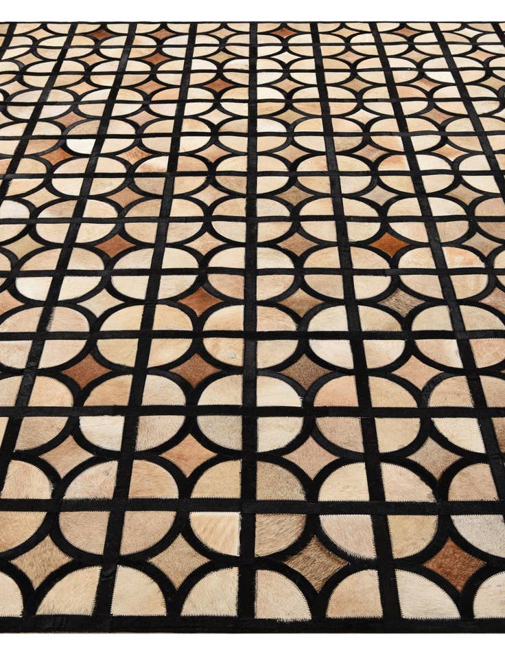 Detail image of  8' 2 x 10' Cowhide Leather Rug