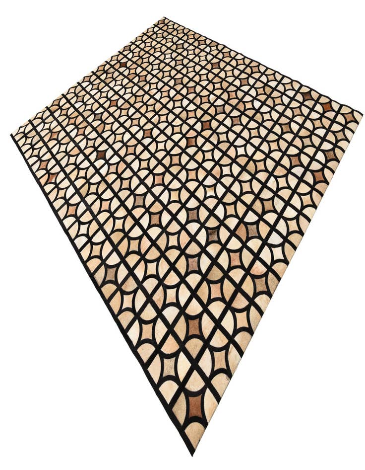 Detail image of  8' 2 x 10' Cowhide Leather Rug