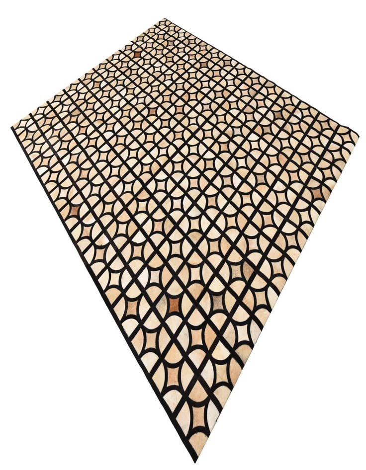 Detail image of  8' 1 x 10' Cowhide Leather Rug