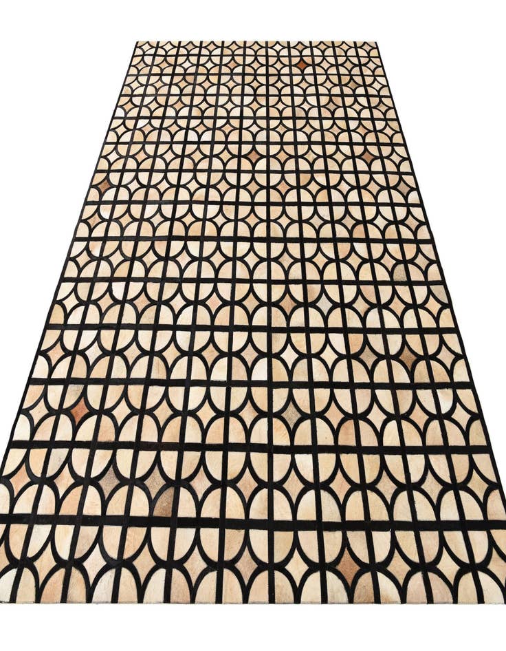 Detail image of  8' 1 x 10' Cowhide Leather Rug