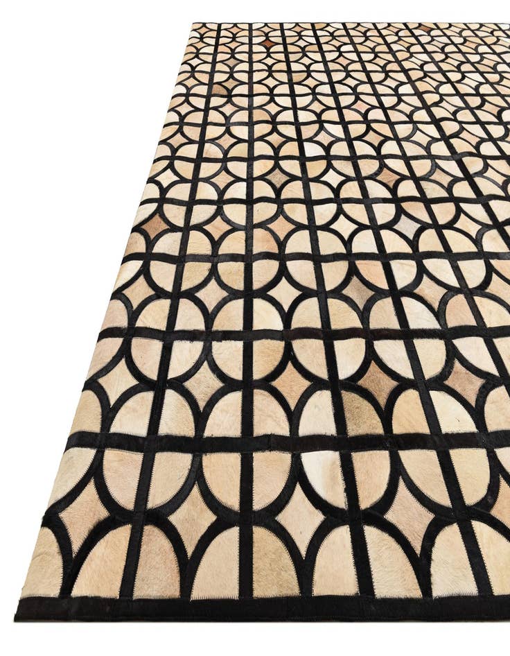 Detail image of  8' 1 x 10' Cowhide Leather Rug