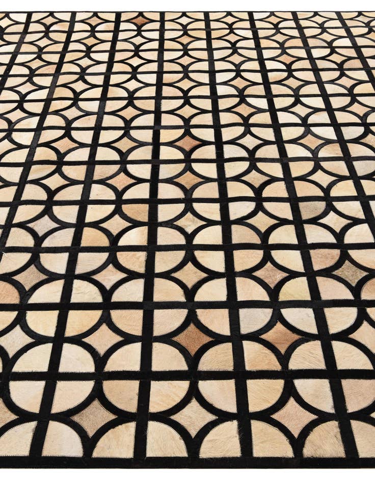 Detail image of  8' 1 x 10' Cowhide Leather Rug