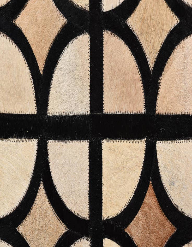 Detail image of  8' 1 x 10' Cowhide Leather Rug