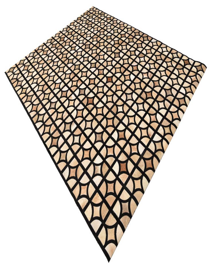 Detail image of  8' 1 x 10' Cowhide Leather Rug