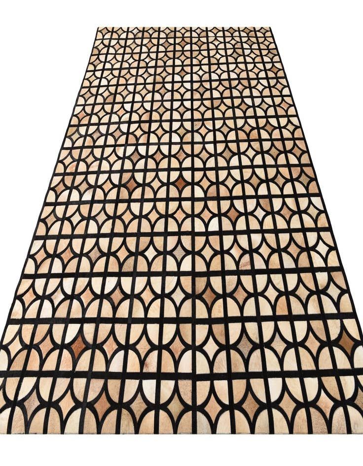 Detail image of  8' 1 x 10' Cowhide Leather Rug