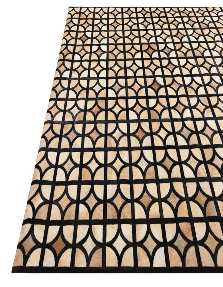 Detail image of  8' 1 x 10' Cowhide Leather Rug