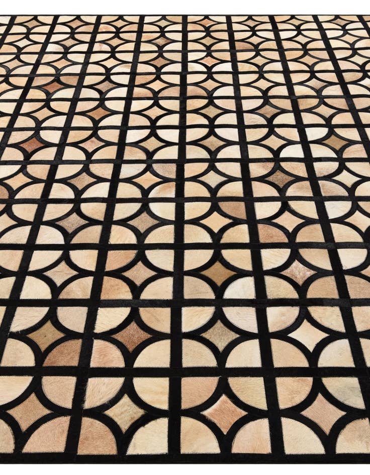 Detail image of  8' 1 x 10' Cowhide Leather Rug