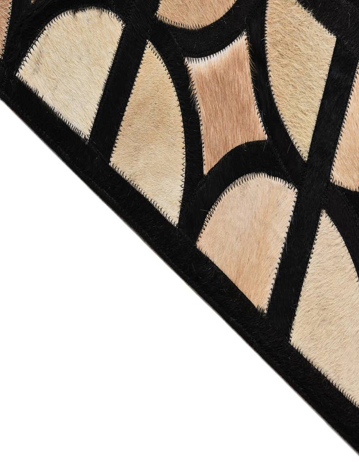 Detail image of  8' 1 x 10' Cowhide Leather Rug