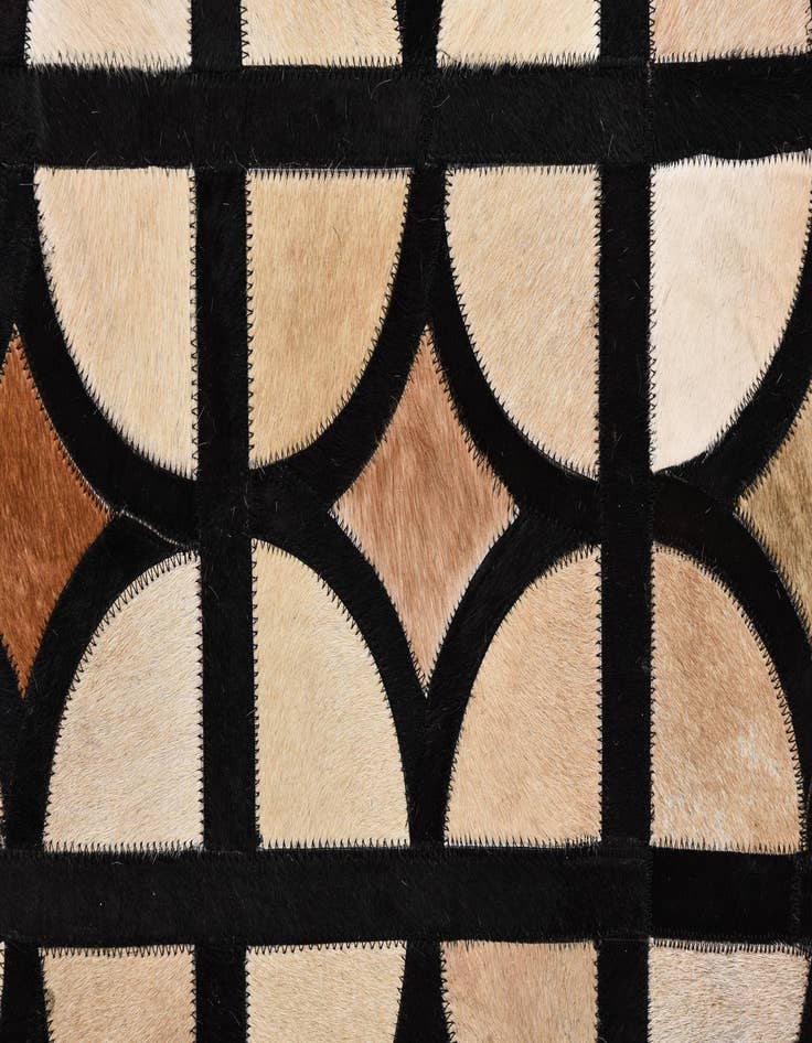 Detail image of  8' 1 x 10' Cowhide Leather Rug